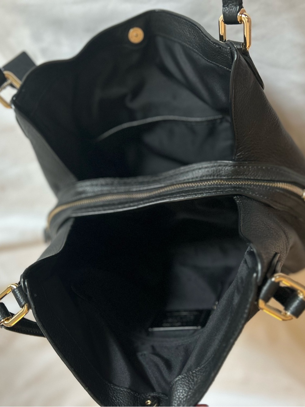Coach Edie Black Pebbled Leather Shoulder Bag - Picture 8 of 15